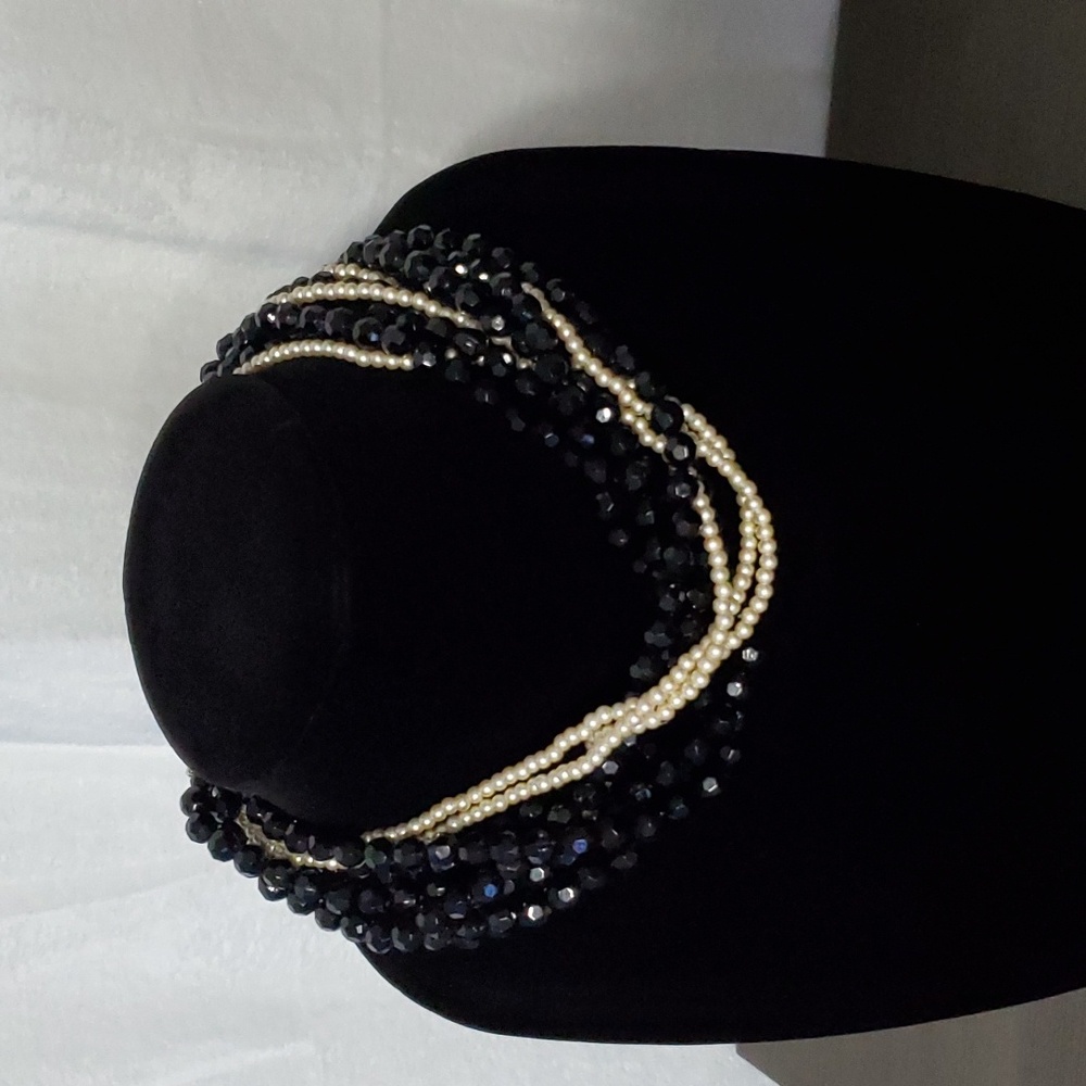 NWT Marvella Pearl and Beaded Strand Necklace